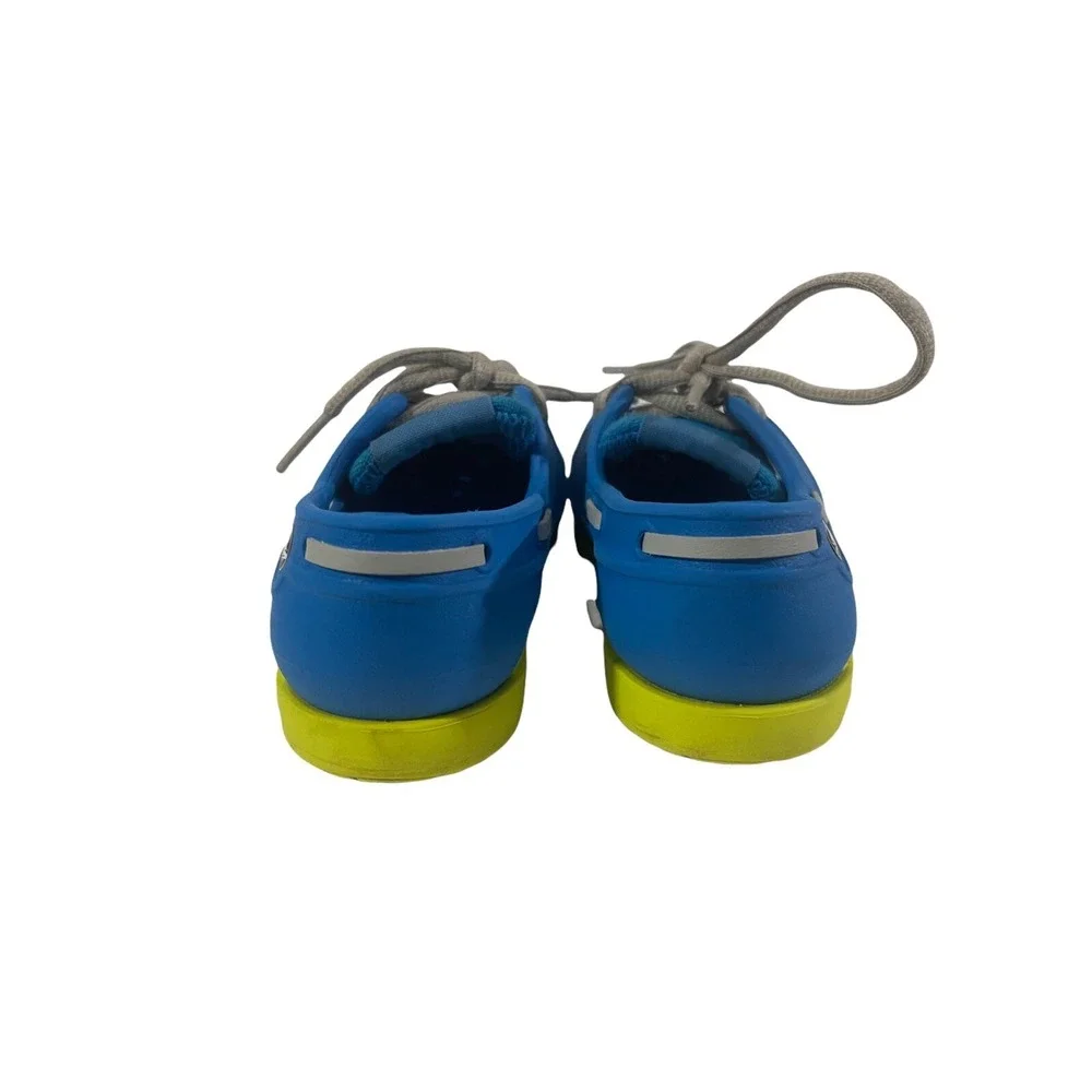 baby‎ CROCS size 7 blue yellow loafer style A1